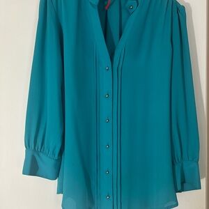 Moulinette Soeurs Turquoise Blouse Women’s Size 4 from Anthropologie